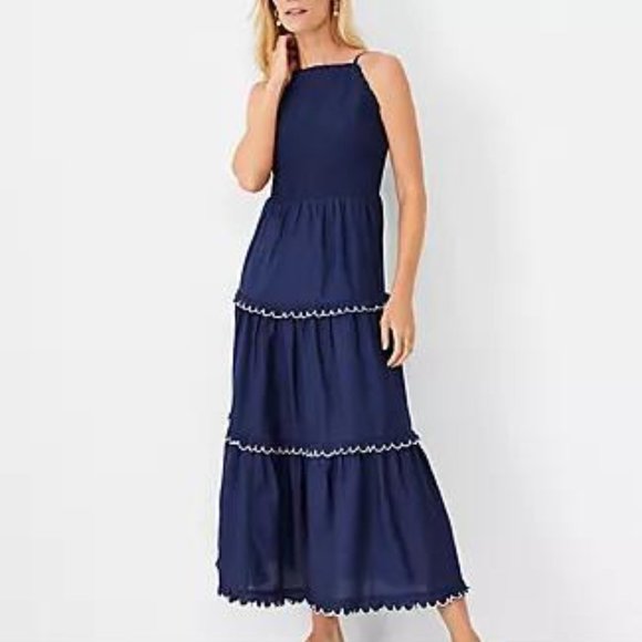 Ann Taylor Dresses & Skirts - New Ann Taylor Smocked Scalloped Tiered Maxi Dress